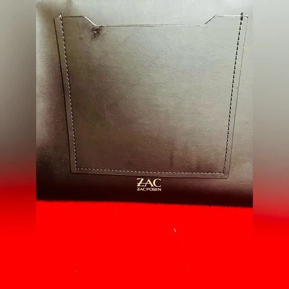 Zac Posen Black and Gold Structured Satchel with Pearl Accents & Dust Bag - Picture 7 of 10